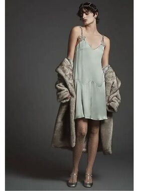 Corey Lynn Calter Silky Bow Strap Mini Dress